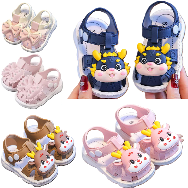 GIÀY SANDAL TẬP ĐI NƠ THỎ NƠ CÔNG CHÚA  ĐẾ CAO SU MỀM DẺO CHO BÉ 2588