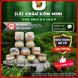 (Lẻ) Chậu gốm trồng cây - Chậu trồng cây sen đá, xương rồng - trồng cây mini (inbox để chọn mẫu)
