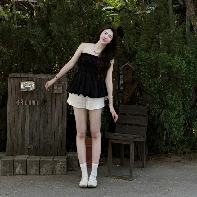 ( Hàng Loại 1, Có Sắn) Áo bí cúp ngực dáng xoè chất gió sần hót 2025 - Bun222 | BigBuy360 - bigbuy360.vn