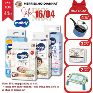 [SP có voucher live X]Tã Bỉm MOONY NATURAL dán/quần NB62/S58/M46/L38/L36/XL32