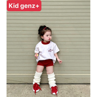  Set áo thun quần legging đỏ stress mama cho bé gái  bộ áo phông quần cộc trẻ em unisex  kid genz 