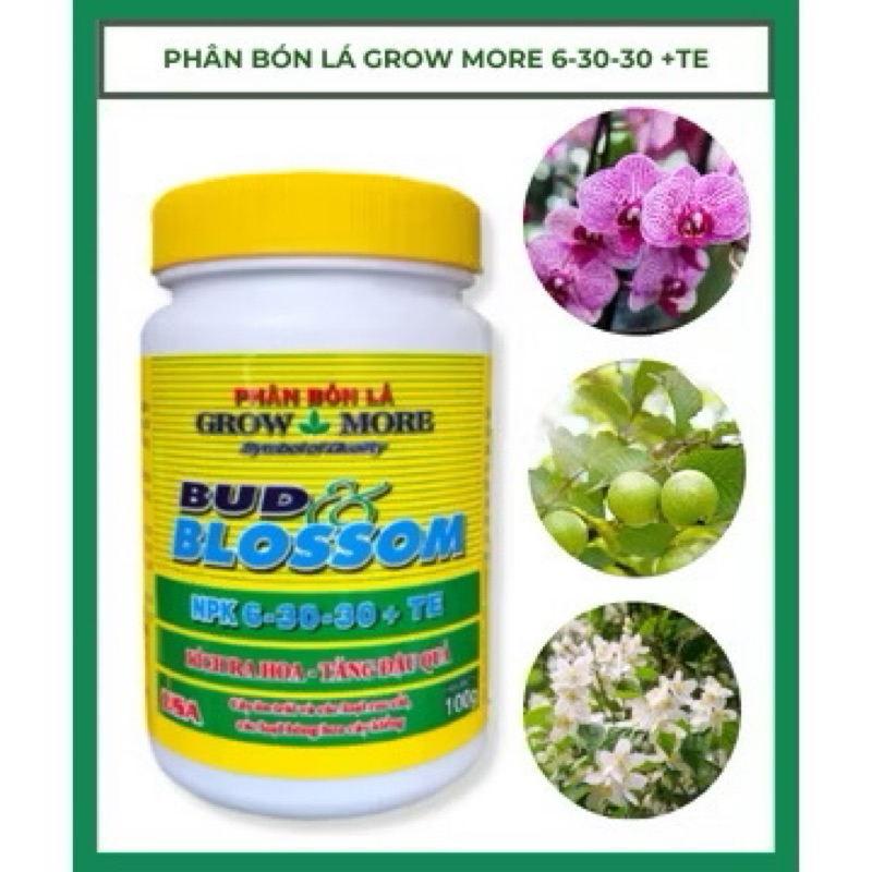 Phân Bón Lá NPK 6-30-30+TE Của Growmore Loại 100g