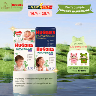 [Siêu Cao Cấp] Tã/Bỉm Dán/Quần Huggies Platium Naturemade Mẫu Mới size NB/S/M/L/XL/XXL - Lucie's Mom