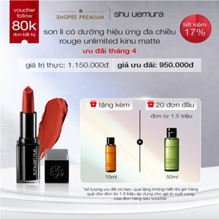 son lì lâu trôi có dưỡng shu uemura rouge unlimited kinu matte 3.3g