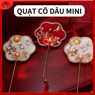  Quạt cô dâu mini quạt cầm tay cổ trang size nhỏ nhiều mẫu tinh tế tinh xảo phụ kiện chụp ảnh ngày cưới cô dâu phong cá 