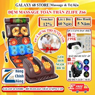 Đệm Massage Toàn Thân Ngọc Bích Zlife, Nệm Ghế Thảm Mát Xa Lưng Và Cột Sống, Máy Massage Cổ Vai Gáy