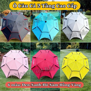 Ô che nắng ô dù câu cá 2 tầng siêu bền Dã Ngoại 1m8 đến 2m6 Ô dù che nắng mưa câu cá đơn đài nhiều màu sắc Việt Bắc Fish