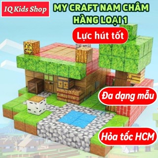  Giá Sỉ 200 - 500 Khối My Craft Nam Châm Giá Rẻ Đồ Chơi Lắp Ráp Nam Châm Sáng Tạo Tư Duy Cho Bé Xếp Hình My Craft 