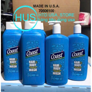 Sữa Tắm - Gội Dành Cho Nam Coast Hair & Body 946ml Của Mỹ