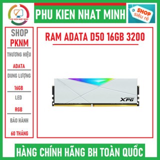 Ram DDR4 Adata 16GB 3200Mhz XPG Spectrix D50 RGB GREY - WHITE hàng mới 100% chính hãng bảo hành 60 t