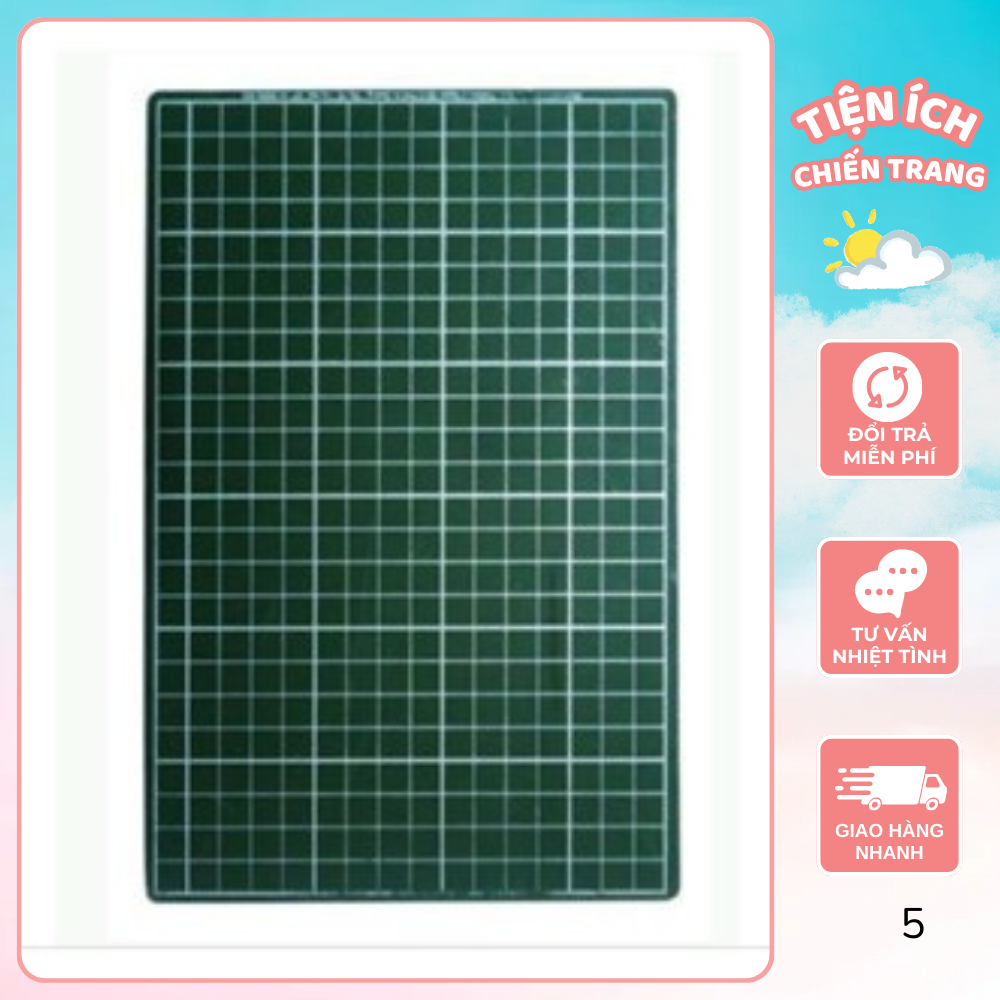 Bảng viết phấn học sinh 2 mặt màu xanh đen, không bị mài mòn viết êm, lau dễ dàng,4 ô ly chìm.