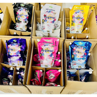  Giá sỉ-  Tặng 3 xịt vải khô - Thùng 8 túi x 2,6kg Nước giặt HygienC Plus thơm đậm đặc giặt xả 2in1 hàng VN chính hãng 