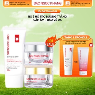 Combo Sắc Ngọc Khang 3 Món Mờ Nám - Nâng Tông - Bảo Vệ Toàn Diện (Kem Ngày 30g + Kem Đêm 30g + Kem chống nắng 50g)