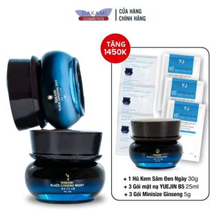 [Mua 2 tặng 7] Combo Ngày Đêm Kem sâm đen Dakami Black Ginseng - Làm mờ nếp nhăn, ngăn ngừa lão hóa, giúp da trắng sáng