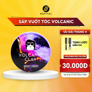 Sáp vuốt tóc nam Volcanic Clay V5 80ml - Chính hãng Singapore | Sáp tạo phồng giữ nếp 10h-12h, tem Song Mã SMS - SÁPITAL