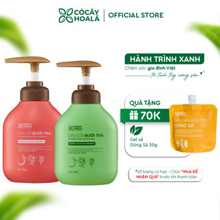 Dầu Gội Thảo Dược Cỏ Cây Hoa Lá Bưởi Trà Dưỡng Tóc Mềm Mượt, Phục Hồi Hư Tổn 350g