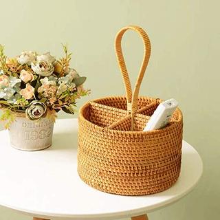 Giỏ Mây Nhiều Ngăn KINGBAMBOO Đựng Đũa, Bút, Đồ Dùng, Trang Trí Nhà Cửa