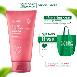 Mặt Nạ Tẩy Tế Bào Chết Đậu Đỏ Cỏ Cây Hoa Lá 150g Cấp Ẩm, Dưỡng Da Sáng Mịn