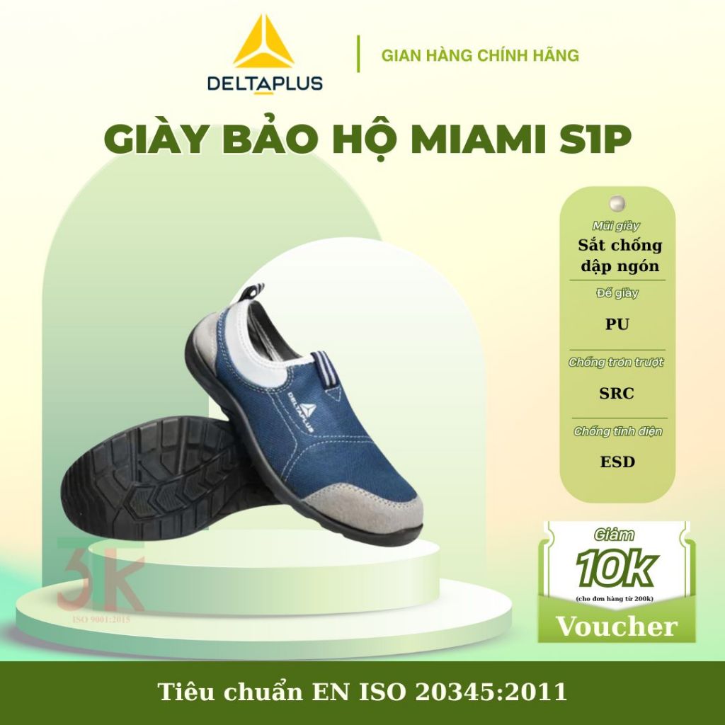 [CHÍNH HÃNG] Giày bảo hộ Deltaplus MIAMI S1P