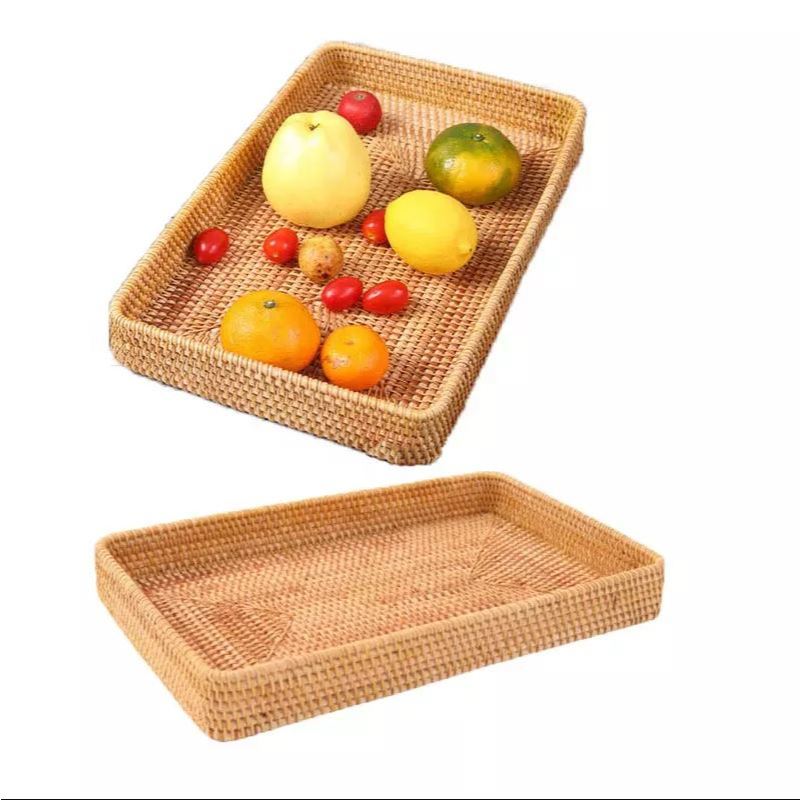 Khay Mây Đựng Đồ 3 Món, Decor Mây Tre Đan KING BAMBOO
