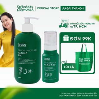 [HOẢ TỐC HCM] COMBO Dầu Gội Thảo Dược Cỏ Cây Hoa Lá Hà Thủ Ô 2in1 420g&Xịt Tóc Hà Thủ Ô Kích Thích MọcTóc