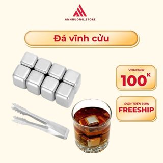 Đá Lạnh Vĩnh Cửu 8 Viên Didooglt Đá Inox 304 An Toàn, Tiện Lợi cho Bar và Gia Đình