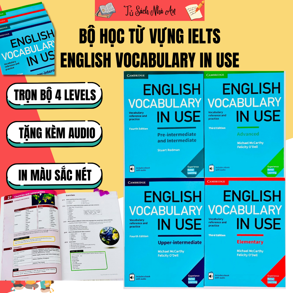 Sách - English Vocabulary In Use - bộ 4 cuốn bản nhập có file nghe