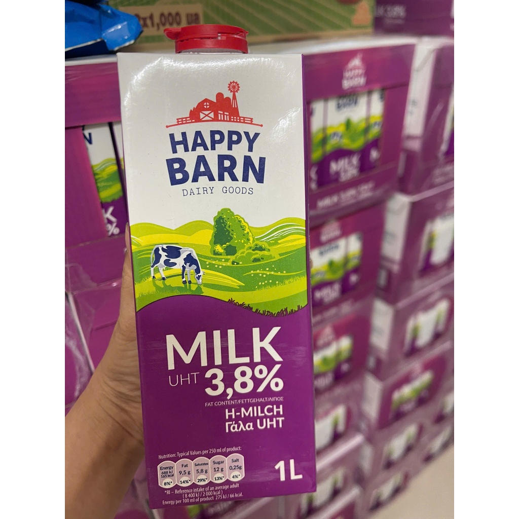 Sữa tươi Happy Barn 3,8% hộp 1 lít