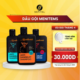 Dầu gội Menitems dưỡng tóc | Dầu gội hỗ trợ giảm gàu - Phục hồi hư tổn - Hương nước hoa nam tính