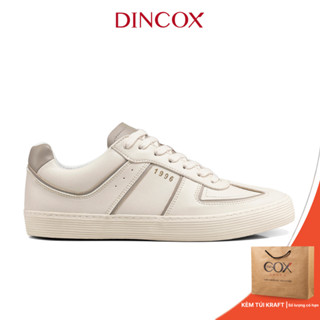 Giày Da Sneaker Nam Nữ DC36 MILK TEA DINCOX Shoes Đế Bằng