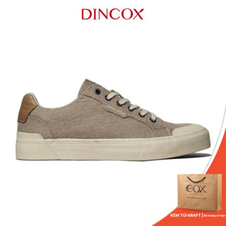 Giày Sneaker Nam Vải Canvas DC30 Beige Đế Bằng Dincox Shoes