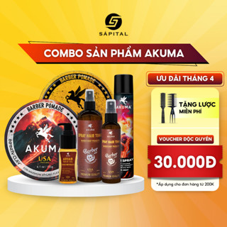 Sáp vuốt tóc AKUMA Infinity Clay & Pomade | Gôm Giữ Nếp | Xịt tạo phồng hỗ trợ cấp ẩm & dưỡng chất