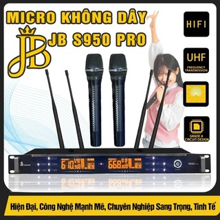 ( Hàng Chính Hãng ) Micro Không Dây JB Prosound S950 Pro Chống Hú Tốt , Tụ To Bắt Sóng Nhạy , Hỗ Trợ Giọng Hát