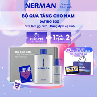 Bộ quà tặng cho nam DATING BOX Nerman - Sữa tắm gội hương nước hoa cao cấp 350ml & DDVS nam 100ml