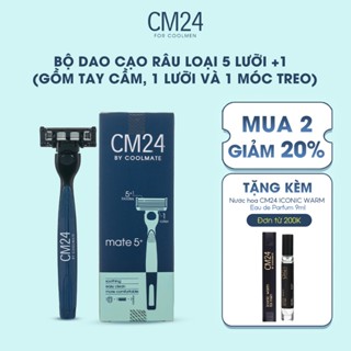 [MUA 2 GIẢM 20%] Bộ dao cạo râu loại 5 lưỡi +1 thương hiệu CM24 (Gồm tay cầm và đầu dao cạo 5 lưỡi)
