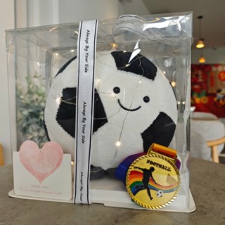 Gấu bông bóng đá, gấu bông trái banh mềm mịn dễ thương Big size 40cm