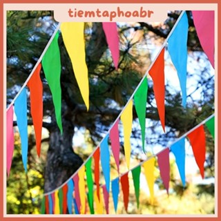  Dây cờ tam giác nhiều màu cờ đuôi nheo trang trí tết nhà chùa trường học lễ hội khu du lịch đường phố..02790 