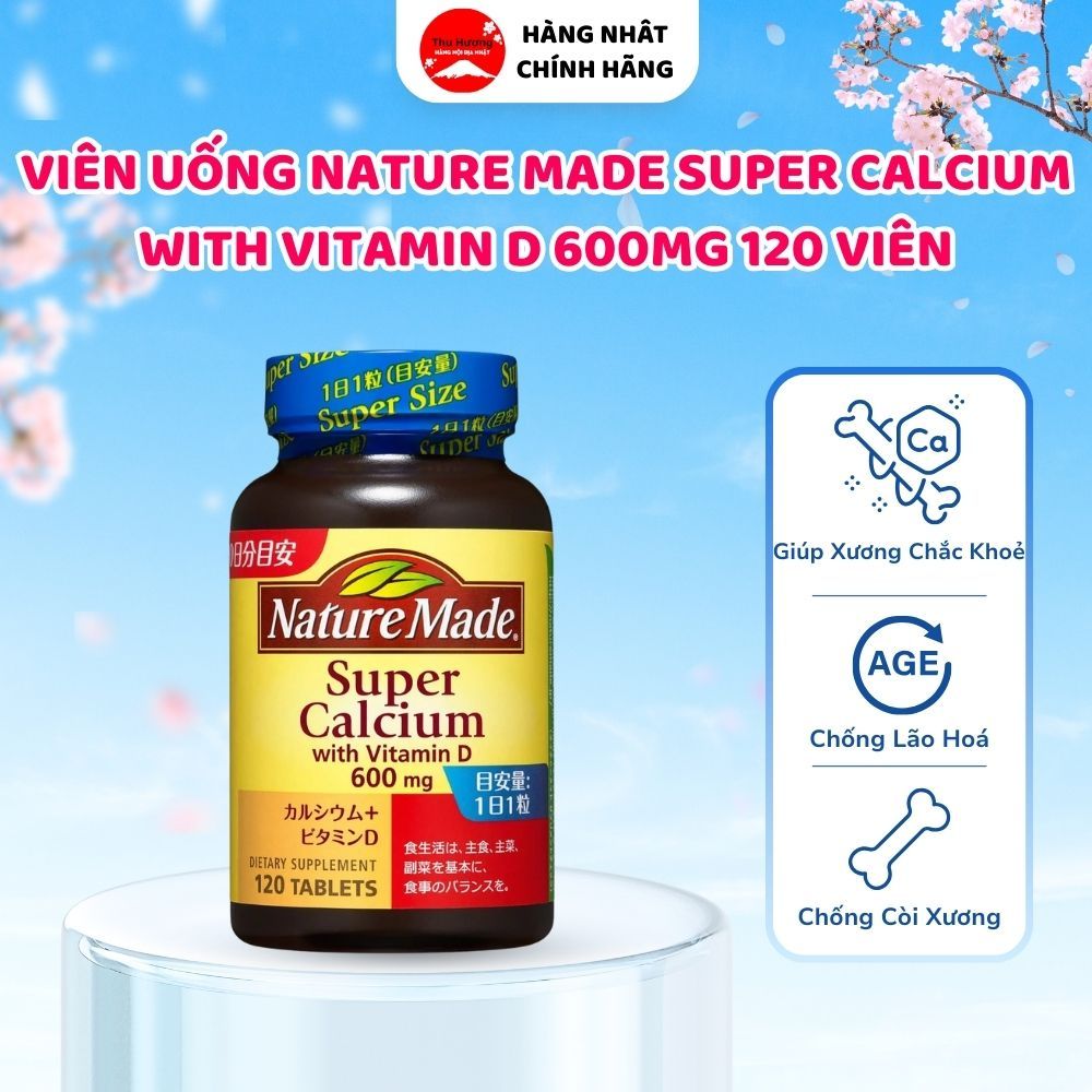 DATE 02/2028 Viên uống Nature Made Super Calcium with Vitamin D 600mg