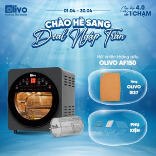 Nồi Chiên Không Dầu OLIVO AF150 15L – 16 Chức Năng – Quay Gà Nguyên Con – Công Suất 2500W