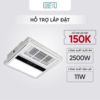 Quạt Sưởi Âm Trần Đa Năng ESU 4IN1 30x30 ,Công Suất 2600W, BH 2 NĂM