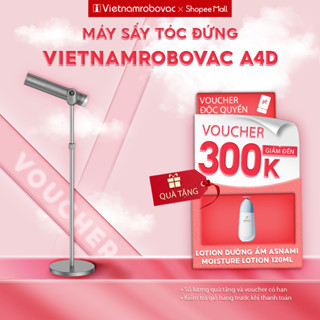 Máy Sấy Tóc Đứng Vietnamrobovac A4D - Sấy tóc tự động cao cấp - Chăm Sóc Tóc Mềm Mại Bằng Ion Âm - Điều Chỉnh Góc 180 Độ