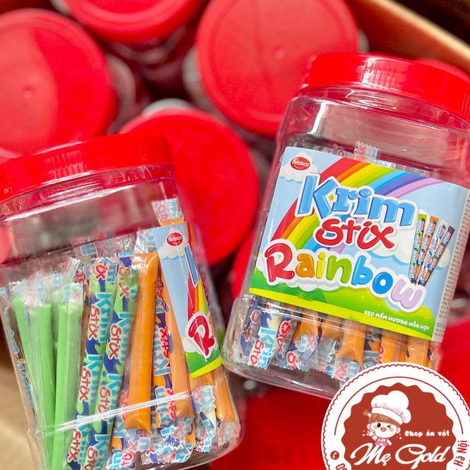[Hộp 100 que] Kẹo Krim Stix tan chảy, kẹo que mềm Krim Stix Rebisco các vị