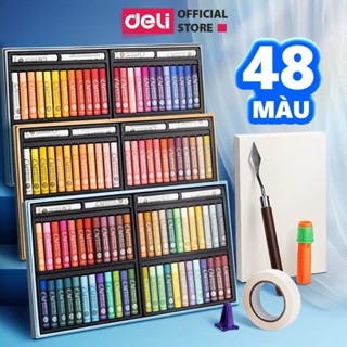 [HỌA CỤ DELI] Màu Sáp Dầu Mềm Chuyên Nghiệp Deli Sáp Tô Màu Nhật Phấn Sáp Màu Oil Pastel Đắp Tranh Nổi