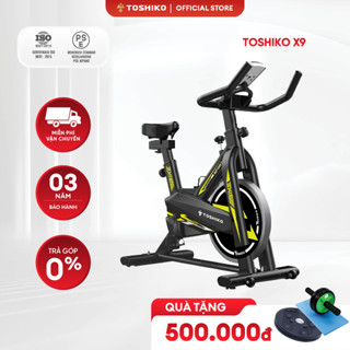 Xe đạp tập thể dục thể thao tại nhà TOSHIKO X9 cao cấp cảm biến nhịp hàng chính hãng tim bảo hành 3 năm