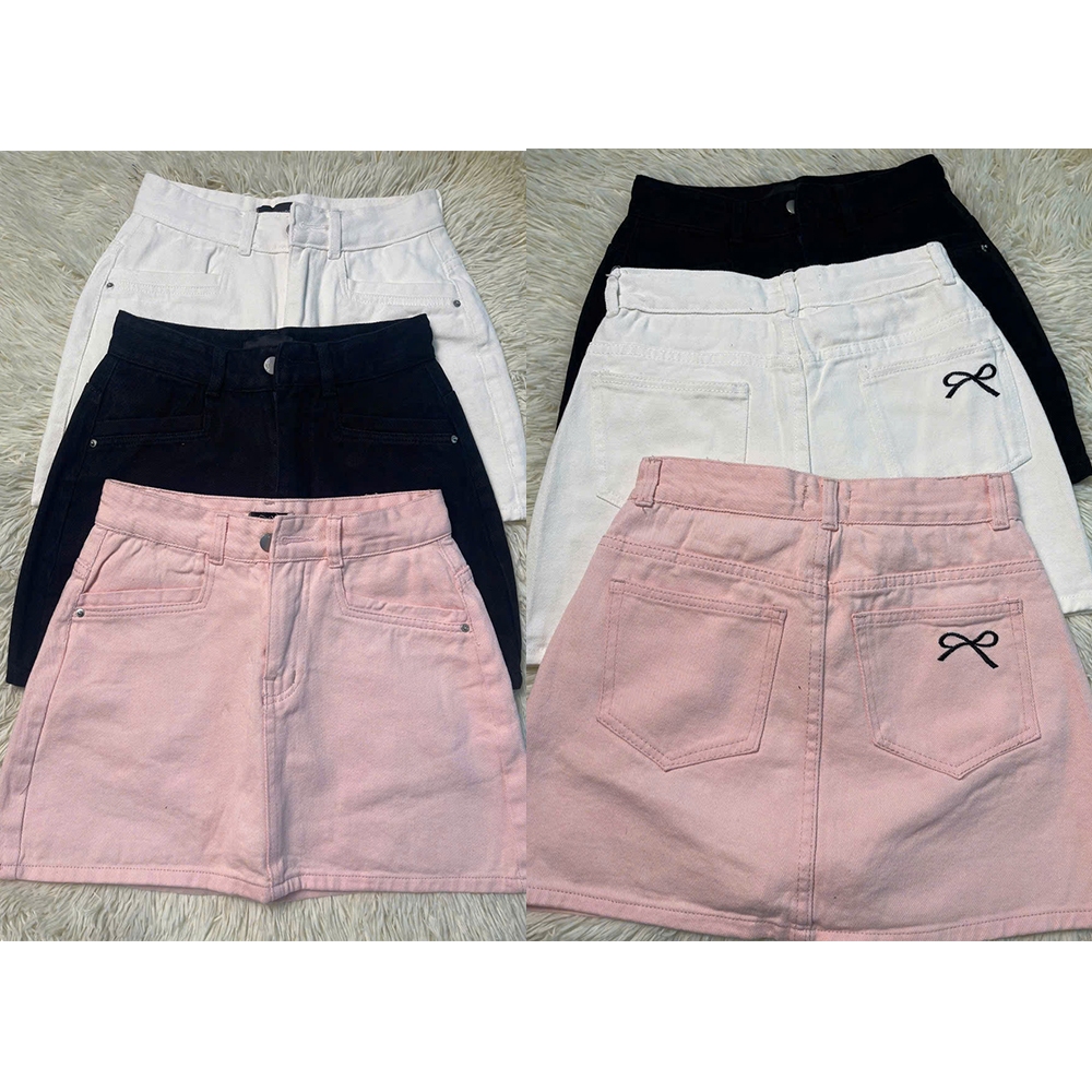 Chân Váy Jean Nữ Dáng Ngắn Chữ A Cạp Cao Thiết Kế Viền Túi Kiểu 4 Màu Tôn Dáng Dễ Phối Đồ | BigBuy360 - bigbuy360.vn