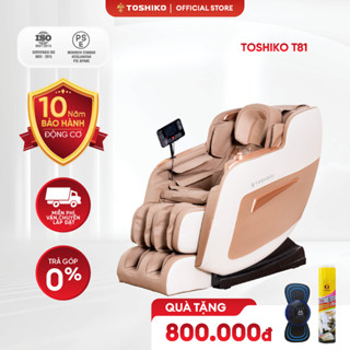 Ghế massage Toshiko T81 công nghệ con lăn 3D cao cấp và điều khiển giọng nói bằng Tiếng Việt giúp thư dãn tại nhà