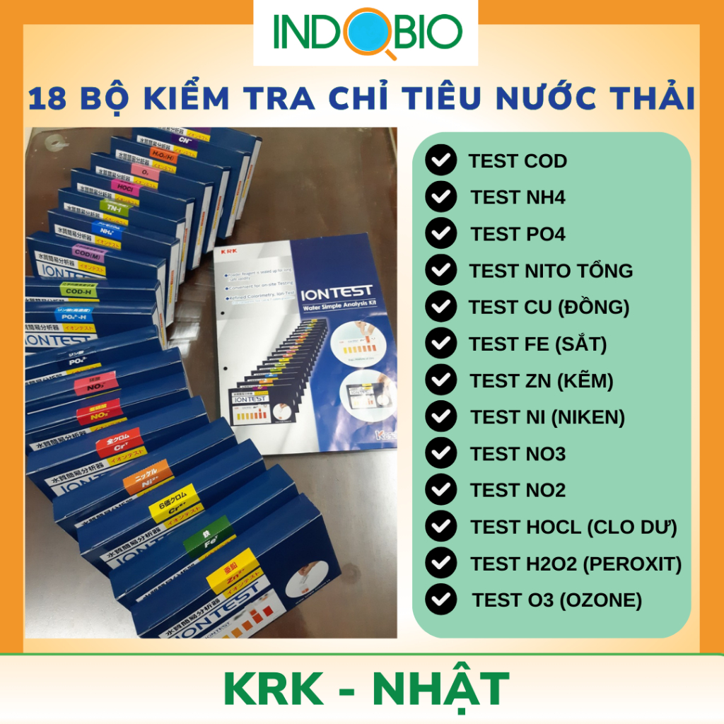 [HÀNG CÓ SẴN] BỘ TEST NHANH KIT TEST CHỈ TIÊU NƯỚC THẢI HÃNG KRK - NHẠT [KÈM MSDS]