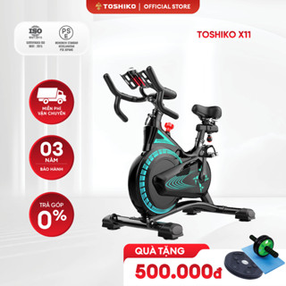 Xe đạp thể dục tại nhà TOSHIKO X11 chính hãng giúp tăng cơ giảm mỡ bánh đà kháng từ Bảo hành 3 năm