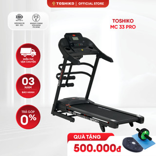 [Nâng dốc tự động] Máy chạy bộ thể dục thể thao tại nhà Toshiko MC33 Pro giúp tăng cơ giảm mỡ, bảo hành 3 năm tại nhà