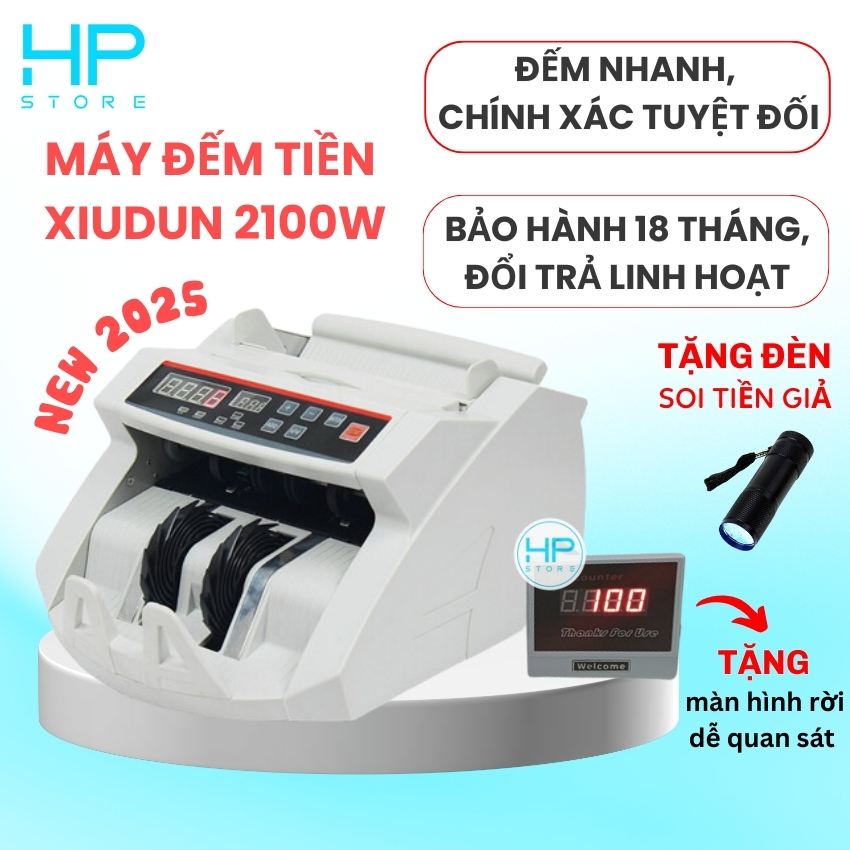 [Mã ELMS9 giảm 6% đơn 300K] Máy đếm tiền mini, có màn hình rời, siêu bền, bảo hành 18 tháng